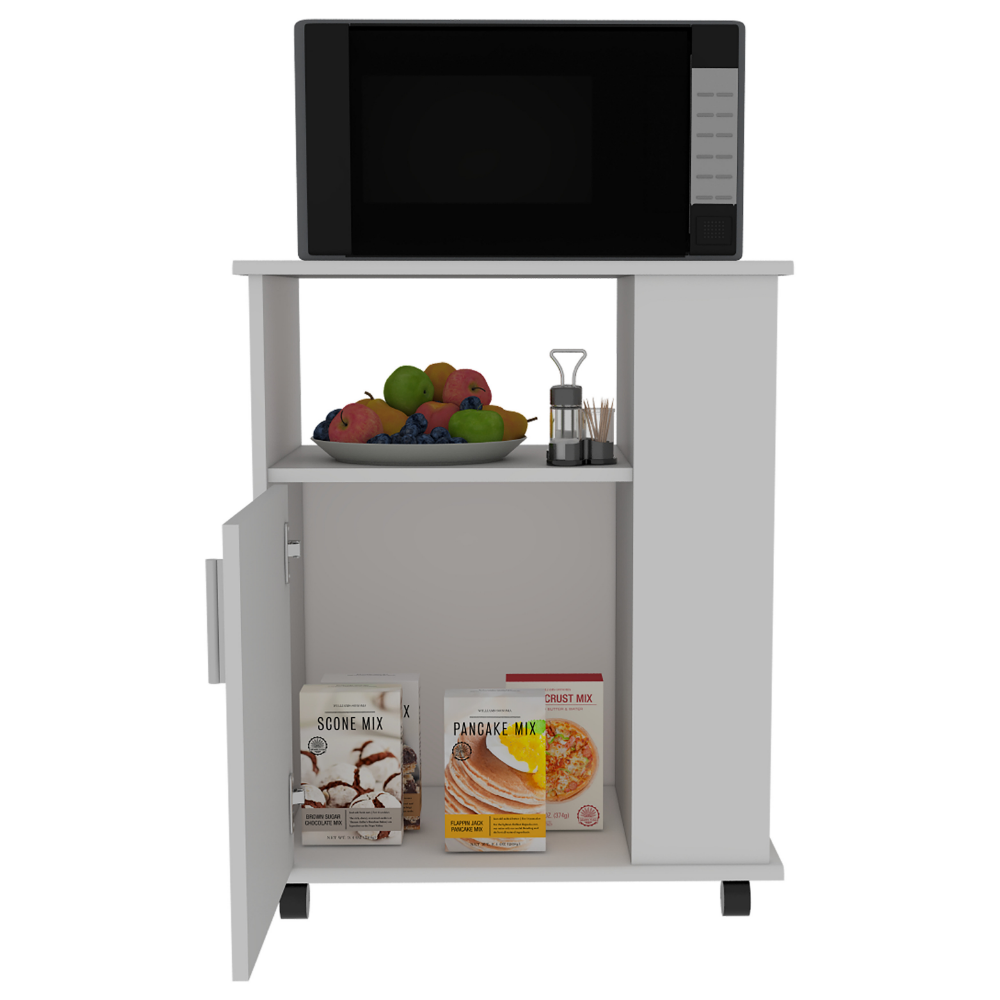 24-Inch Munich Microwave Pantry Cabinet with Single Door – Adjustable Interior Storage
