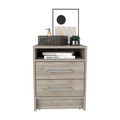 Leyva Nightstand, Two Drawers, Superior Top