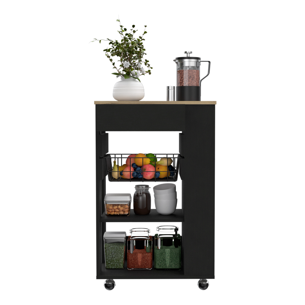22-Inch Rosemont Rolling Kitchen Cart with Casters and 1-Drawer – 