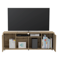 Dallas Tv Stand for TV´s up 55", Two Cabinets With Single Door, Four Shelves