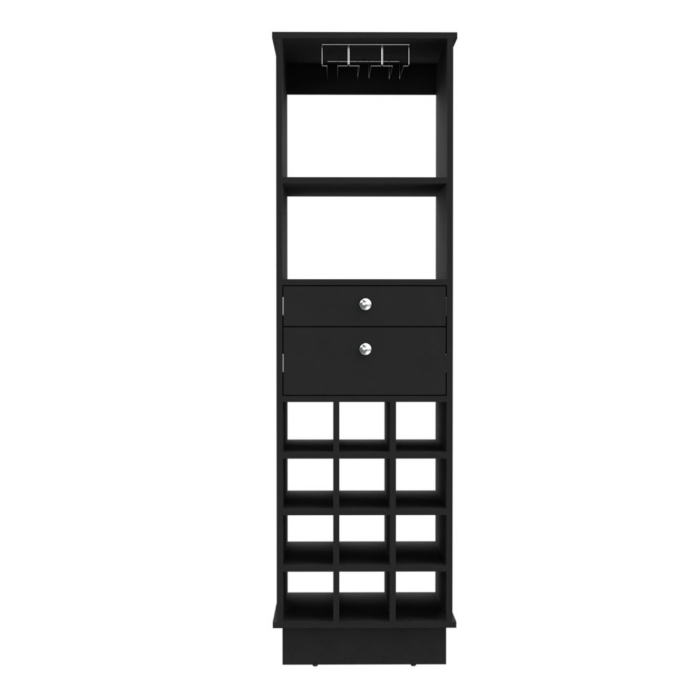 18-Inch Zircon Bar Cabinet with Wine Rack and 2-Drawer – Sturdy Build