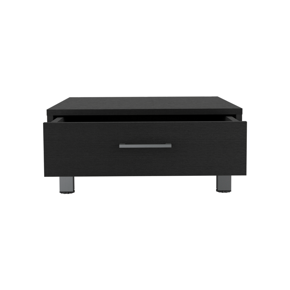 24-Inch Athens Coffee Table with 1-Drawer – Sturdy Black Wengue Build