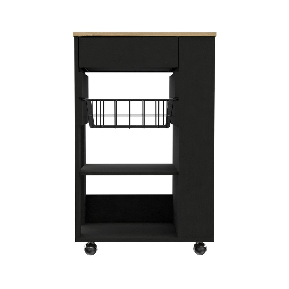 22-Inch Rosemont Rolling Kitchen Cart with Casters and 1-Drawer – Spacious Storage Drawer