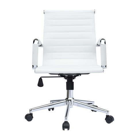 Beirut Office Chair, Chrome Gaslift, Foam Back, Fabric Seat