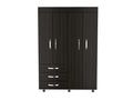Hamilton Mobile Armoire, Double Door Cabinet, Three Drawers, Rods