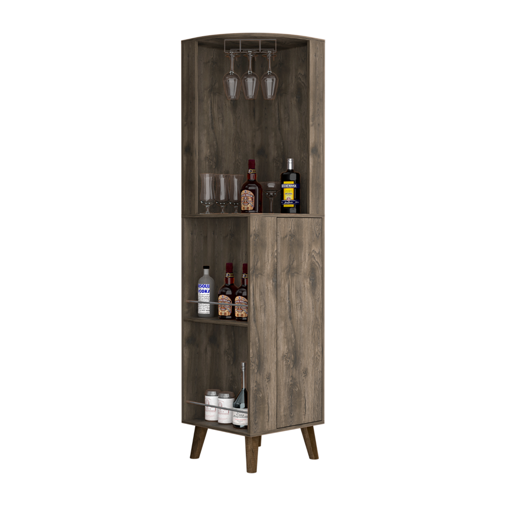 18-Inch Jaipur Corner Bar Cabinet with 1-Drawer – Durable Manufactured Wood