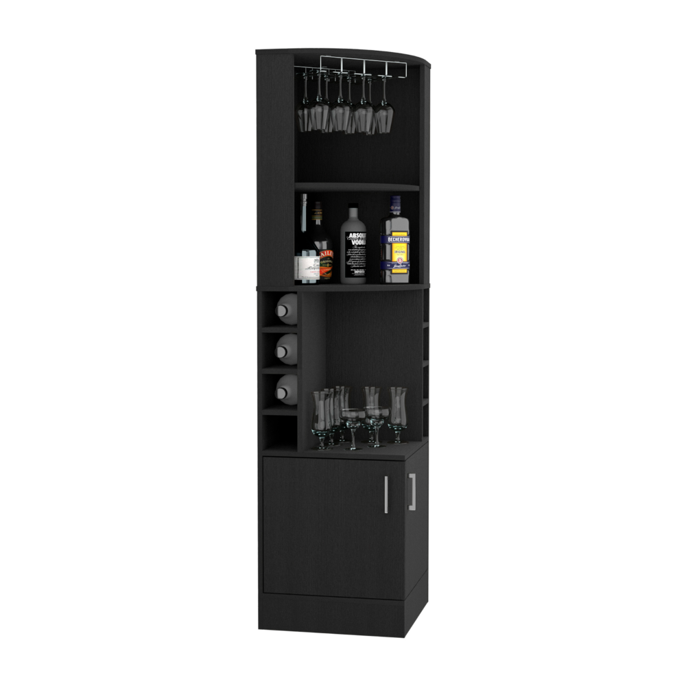 26-Inch Cairo Corner Bar Cabinet with Wine Rack and Double Door – Sturdy Build