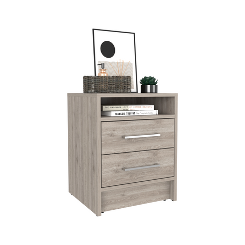 Leyva Nightstand, Two Drawers, Superior Top