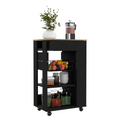 Rosemont Kitchen Cart, Two Open Shelves, Four Caster, One Drawer