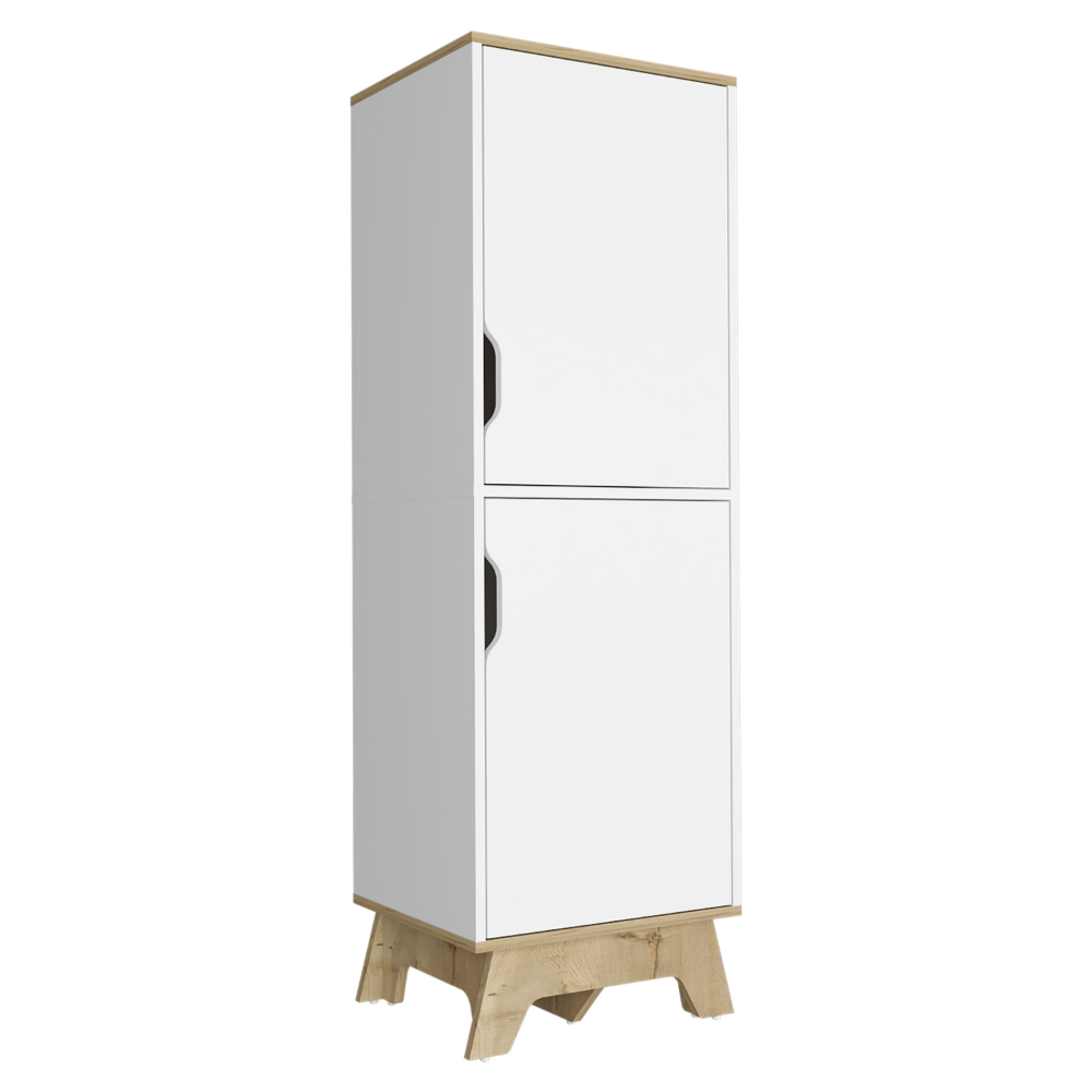 18-Inch Dahoon Kitchen Pantry Cabinet with Double Door and 4 Open Shelves – Concealed Cabinet Storage