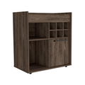 Pasadena Bar Cabinet With Divisions, Two Concealed Shelves, Six Cubbies