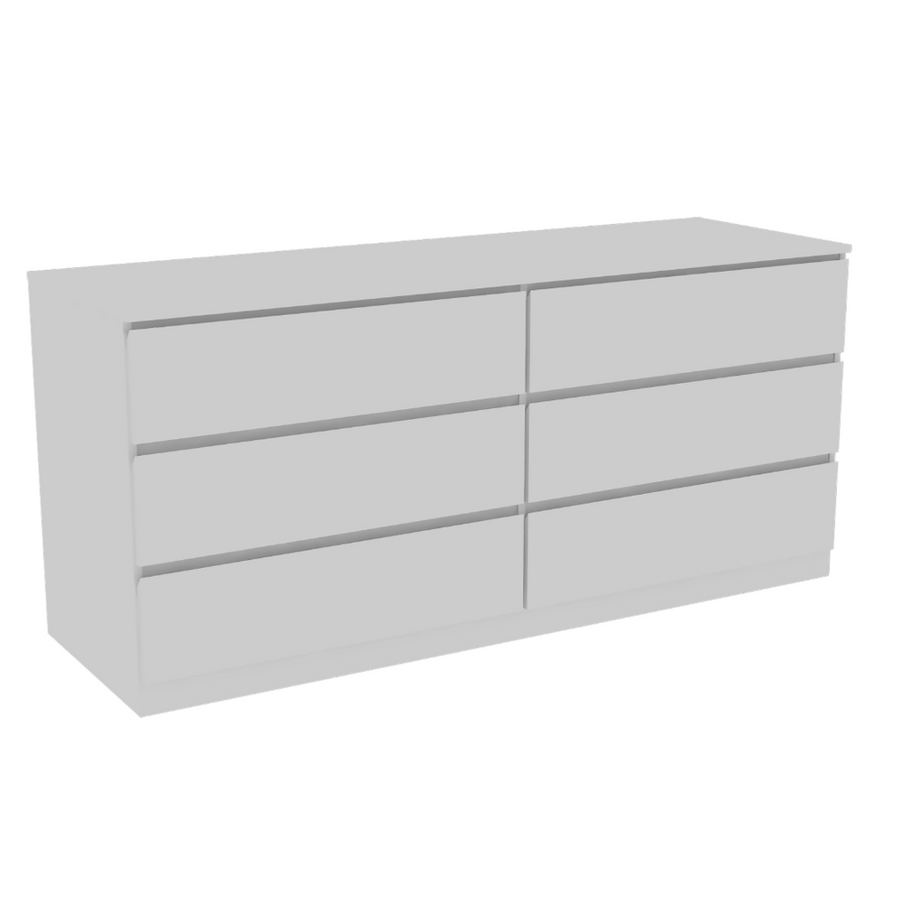 60-Inch Cocora Dresser with 6-Drawer – Full-Width Drawer Storage