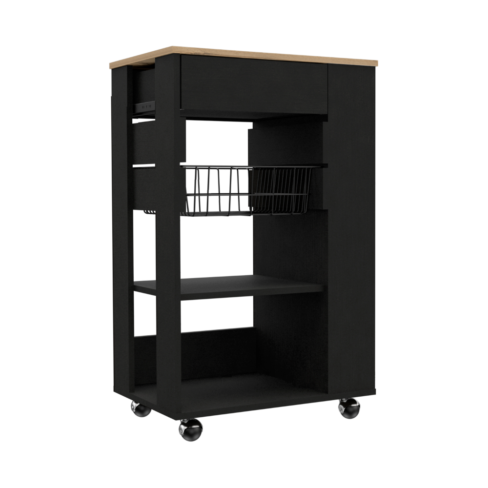 22-Inch Rosemont Rolling Kitchen Cart with Casters and 1-Drawer – Rolling Convenience
