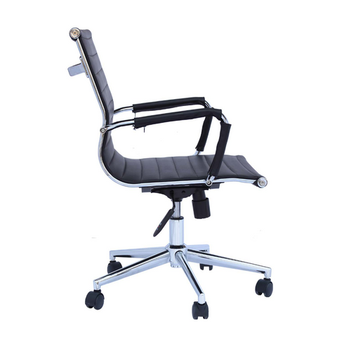 Beirut Office Chair, Chrome Gaslift, Foam Back, Fabric Seat