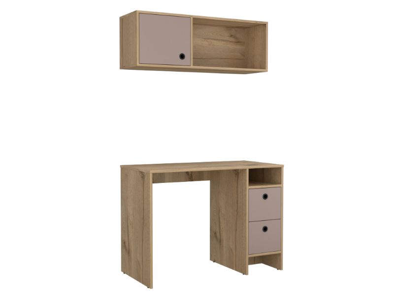 39-Inch Aramis Office Set Wall Cabinet with 2-Drawer and Single Door – Complete Coordinated Set