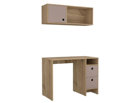 Aramis Office Set, Two Drawers, Wall Cabinet With Single Door