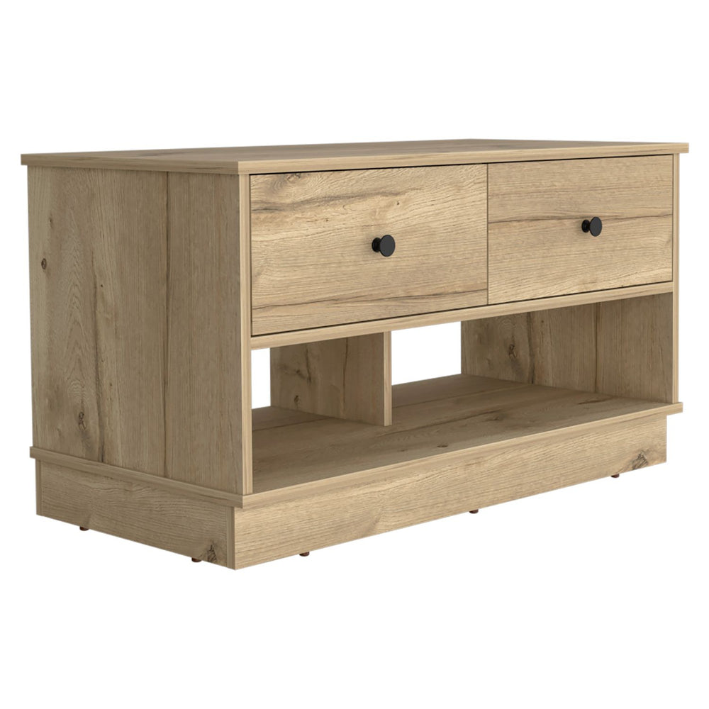 36-Inch Uranus Furniture with 2-Drawer and 2 Open Shelves – Roomy Drawer Storage