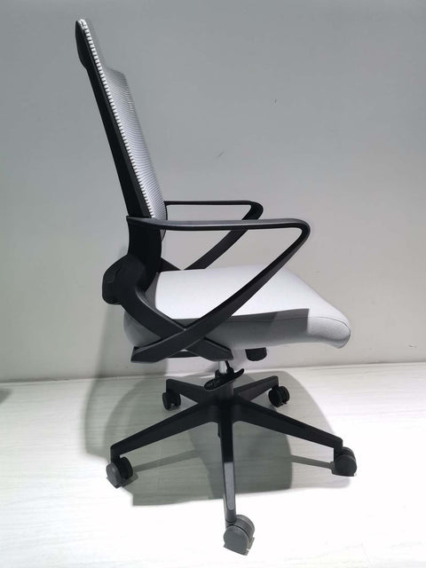 Perm Office Chair, Nylon Base, Fixed Armrest