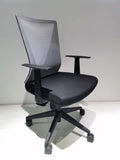 Puebla Office Chair, Nylon Base Black, Fixed Armrest