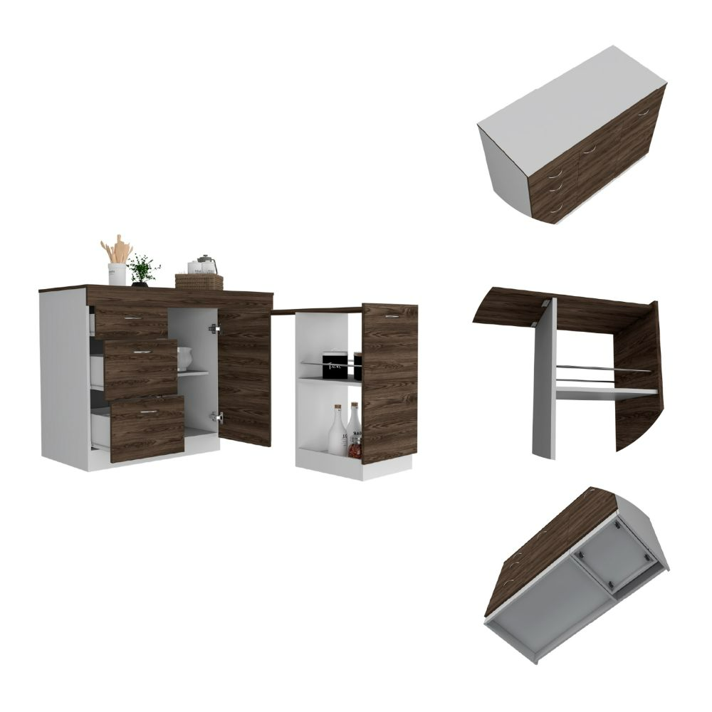 46-Inch Camp Base Storage Cabinet with 3-Drawer – Adjustable Interior