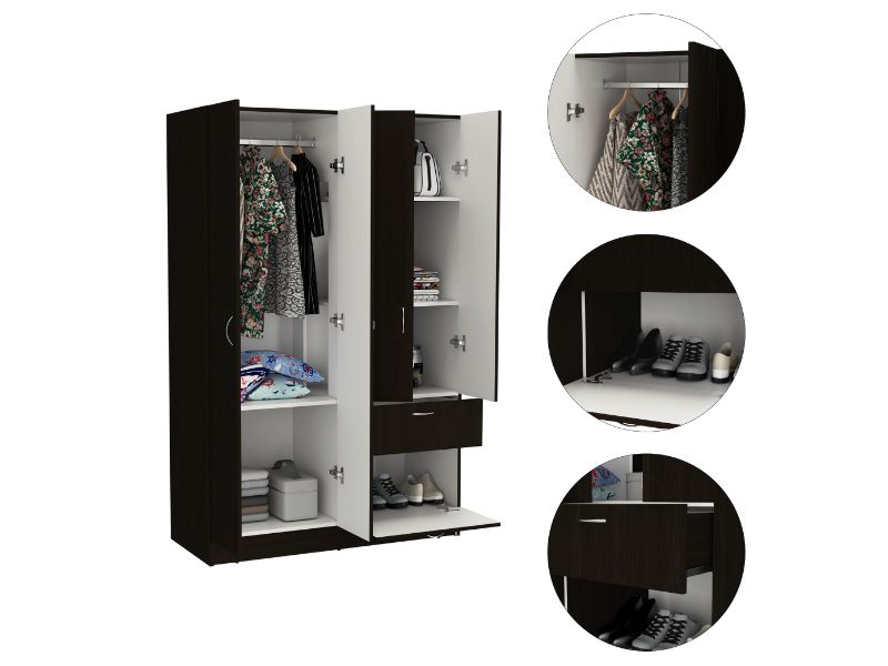 43-Inch Itaca Armoire with 1-Drawer and Double Door – Generous Footprint