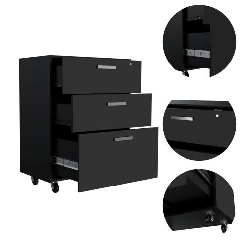 28-Inch Danbury Storage Cabinet with Casters – Compact Footprint