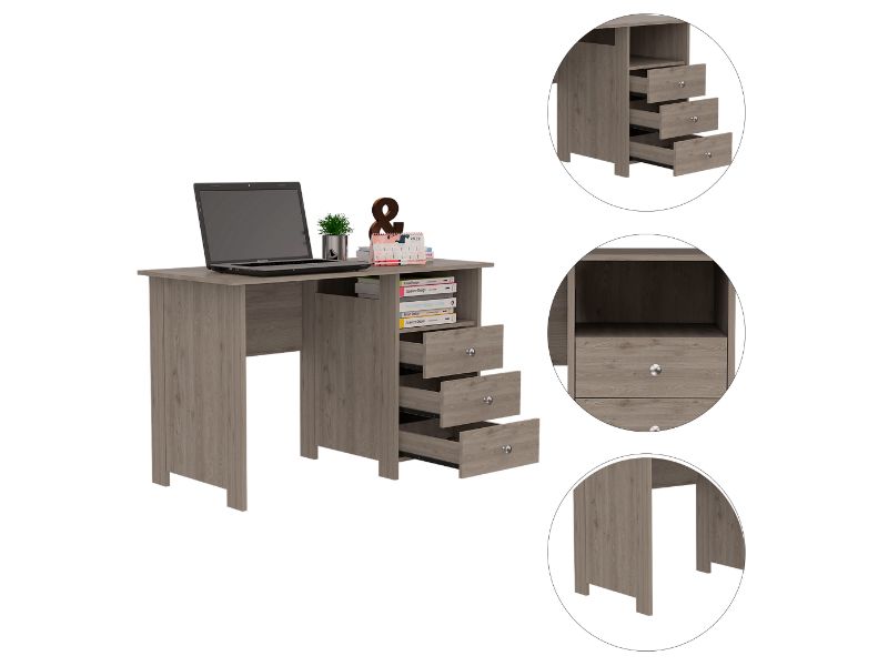47-Inch Antara Computer Desk with 3-Drawer – Storage Drawers