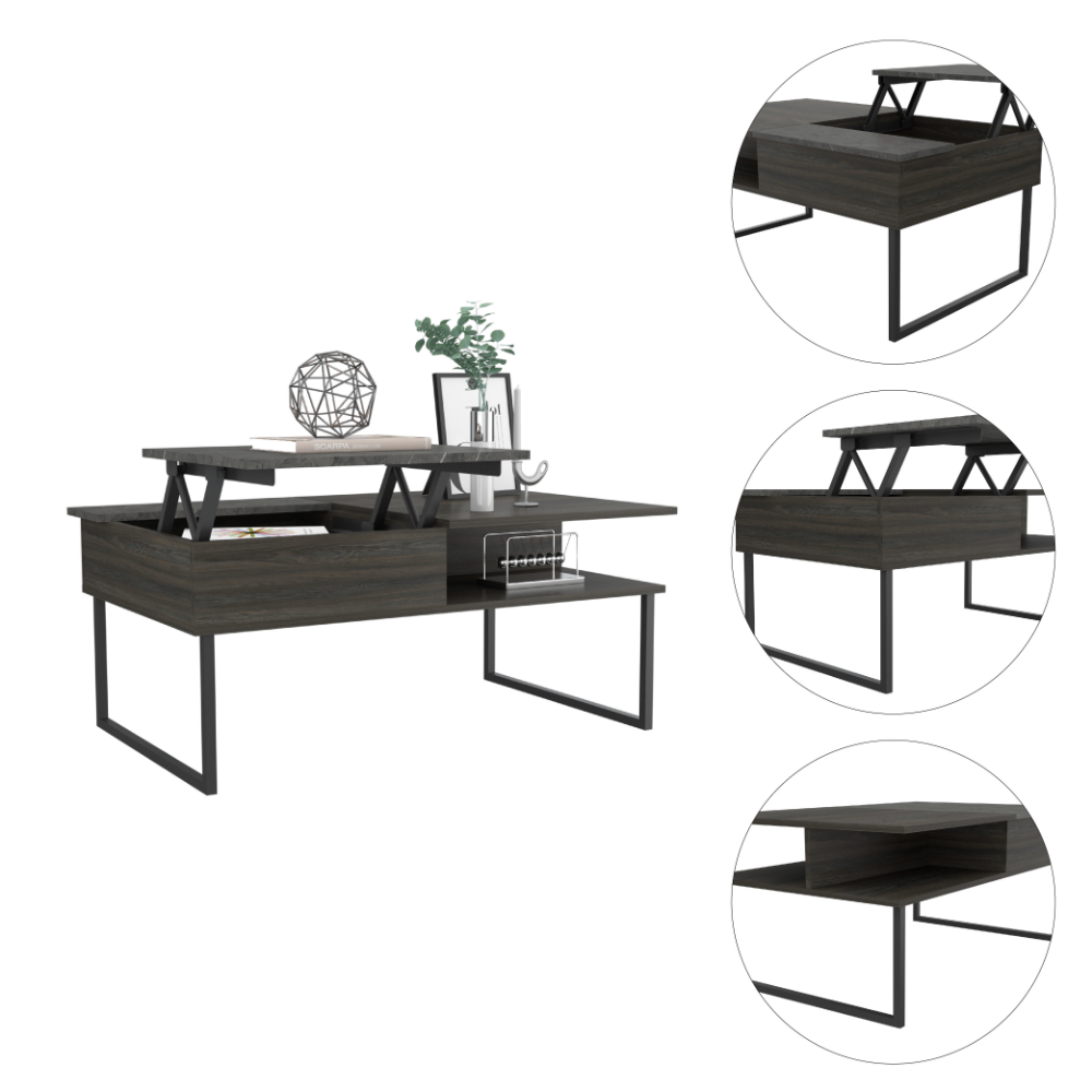 Atlanta Lift Top Coffee Table – Modern Metal Legs