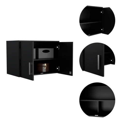 28-Inch Danbury Wall Cabinet – Black Wengue Finish